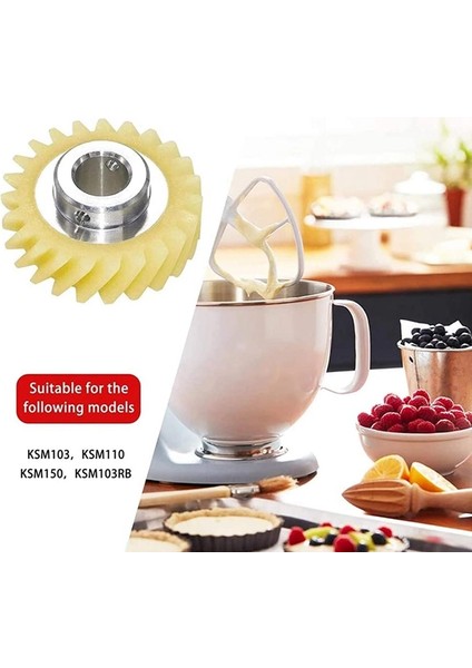 W10112253 9706416 Motor Fırçası W10380496 4162897 Kitchenaid Standı ve Bir Çift Motor Fırçası Için Mikser Sonsuz Tahrik Dişlisi (Yurt Dışından)