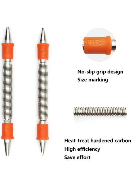 2 Adet Bahar Alet Seti 1/32IN, 1/16IN, 3/32IN, 1/8ın Tırnak Zımbası, Ahşap Için Yaylı Perçin Sökme Seti (Yurt Dışından)