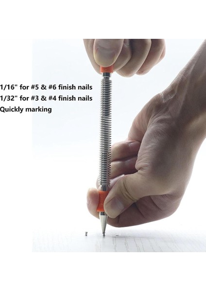 2 Adet Bahar Alet Seti 1/32IN, 1/16IN, 3/32IN, 1/8ın Tırnak Zımbası, Ahşap Için Yaylı Perçin Sökme Seti (Yurt Dışından)