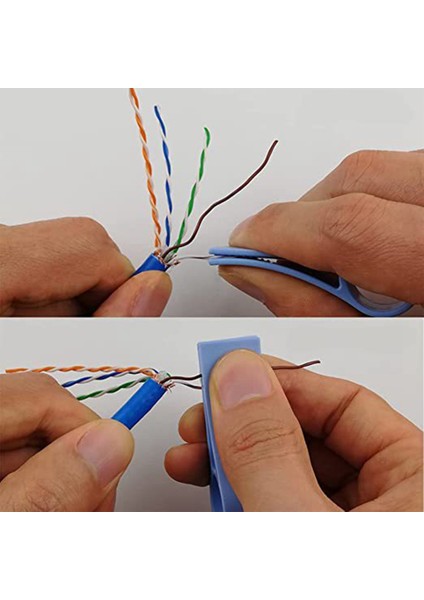 Ağ Kablosu Çözme Aracı, CAT5/CAT5E/CAT6/CAT7 Teller Çifti Ayırıcı Araçları Için Tel Düzleştirici 3 Adet (Yurt Dışından)