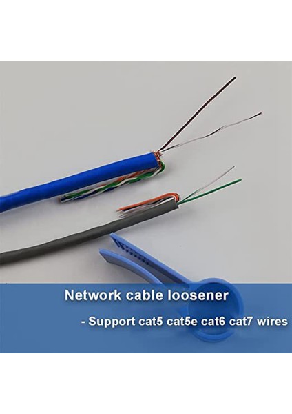 Ağ Kablosu Çözme Aracı, CAT5/CAT5E/CAT6/CAT7 Teller Çifti Ayırıcı Araçları Için Tel Düzleştirici 3 Adet (Yurt Dışından)