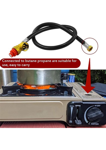 26 Inç Yakıt Propan Bütan Gaz Taşınabilir Kamp Sobası Yedek Regülatör Hortum ile 1lb Tek Kullanımlık Şişeye Dönüştürün (Yurt Dışından)