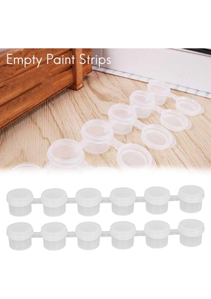 24 Şerit 2ml Boş Boya Şeritleri Boya Bardak Tencere Şeffaf Saklama Kapları Boyama Sanatları El Sanatları Malzemeleri Toplamda 144 Tencere (Yurt Dışından)