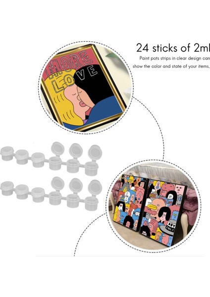 24 Şerit 2ml Boş Boya Şeritleri Boya Bardak Tencere Şeffaf Saklama Kapları Boyama Sanatları El Sanatları Malzemeleri Toplamda 144 Tencere (Yurt Dışından) fırsatları