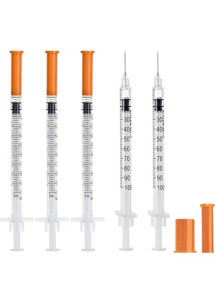 Tek Kullanımlık Steril Şırınga 1cc 30GA 1/2 Inç Iğne, Bireysel Paket (30 Adet) (Yurt Dışından)