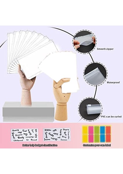 Bütçeleme Için Nakit Zarflar Için Bütçe Bağlayıcı Para Düzenleyici Nakit Zarflı Bütçe Planlayıcısı (Yurt Dışından)