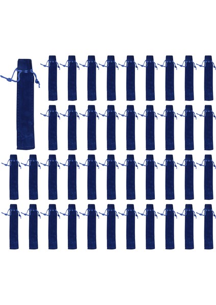 50 Adet Mavi Kadife Kalem Kılıfı Kol Tutucu Tek Kalem Çantası Kılıf Kalem Çantası (Yurt Dışından) fiyatları