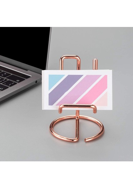 Masa Için Kartvizitlik, Metal Kartvizitlik Ekran Tutucu Standı, Ofis Masaüstü Isimlik Kartı Tutucusu (Gül Altın) (Yurt Dışından) indirimleri