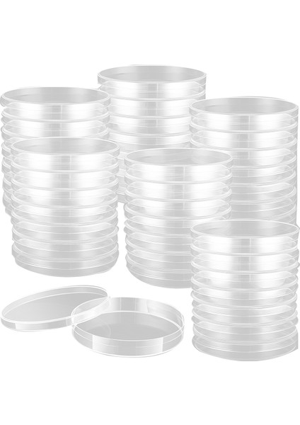 200 Paket Kapaklı Steril Plastik Petri Kapları 90MM Dia x 15MM Derin Şeffaf Kalın Bilim Bulaşık Laboratuvarı Hücre Kültürü Yemekleri (Yurt Dışından)