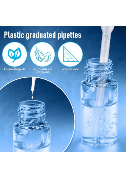 100 Adet 3 ml Plastik Transfer Pipetleri Tek Kullanımlık Kalibre Damlalıklı Pipetler Damlalık 6 Inç Damlalıklı Uçucu (Yurt Dışından) modelleri