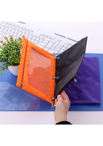 8'li Paket 3'lü Halkalı Kalem Kesesi, Kese Bağlayıcı, Çok Renkli, Kalem Kutusu, Şeffaf Pencere, Okul Malzemeleri Için, Ofis Malzemeleri (Yurt Dışından) fiyatları