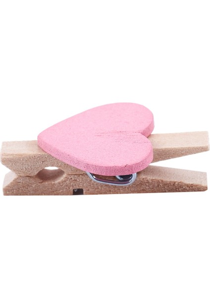 Mini Aşk Kalp Şekli Ahşap Klipler Mesaj Fotoğraf Tutucu Albüm Kart Kağıdı Mandal Dekor Fotoğraf - Pembe 20 Adet (Yurt Dışından) fiyatları