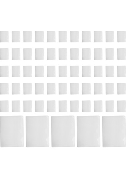 60 Paket 3,5 x 4,7 Inç Kendinden Yapışkanlı Etiket Tutucu Kart Cepleri Etiket Tutucu Şeffaf Plastik Kütüphane Kartı Tutucu (Yurt Dışından)