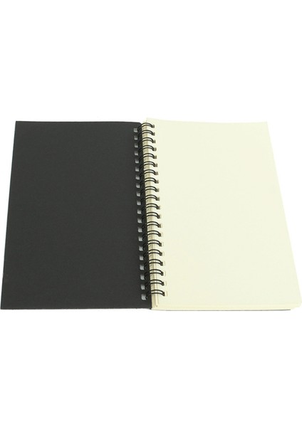 Retro Kraft Bobin Eskiz Eskiz Defterleri Boş Defter Yaratıcı Dizüstü Okul Kırtasiye (Siyah ve Beyaz) (Yurt Dışından) fırsatları