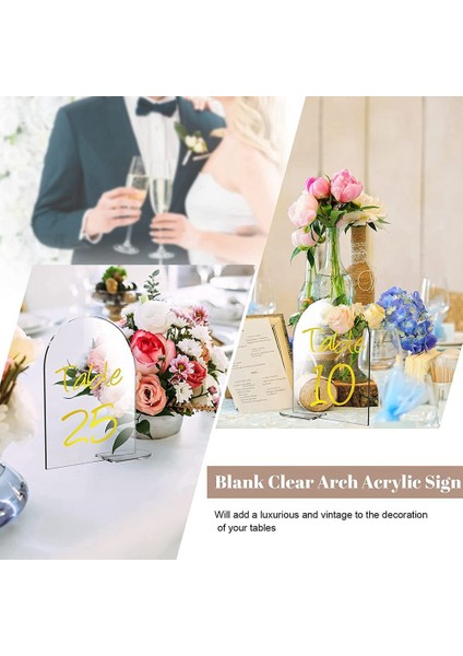 20 Paket 6x4 Inç Boş Akrilik Numaraları Işaretleri Standı ile Düğün Resepsiyon Burcu Diy Arch Akrilik Standı Işaretleri (Yurt Dışından) indirimleri