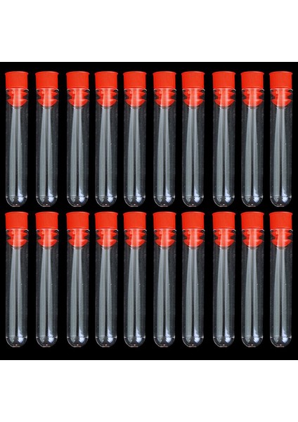 20 Adet Tamamlanmamış Plastik Test Tüpleri Laboratuvar Test Aracı Vidalı Kapaklı Şeffaf, 12*60MM (Yurt Dışından)