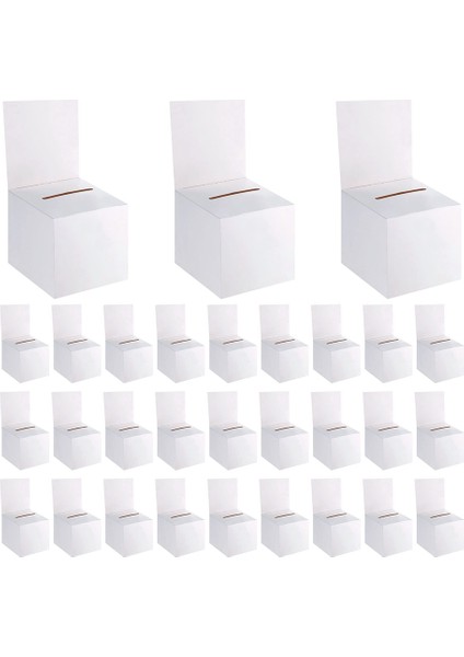 30 Paket Çekiliş Kutuları Oy Sandığı Çekiliş Kutusu Bilet Yuvası ve Çıkarılabilir Yardım Kutusu ile Bağış Toplama Için Bağış Kutusu (Yurt Dışından)