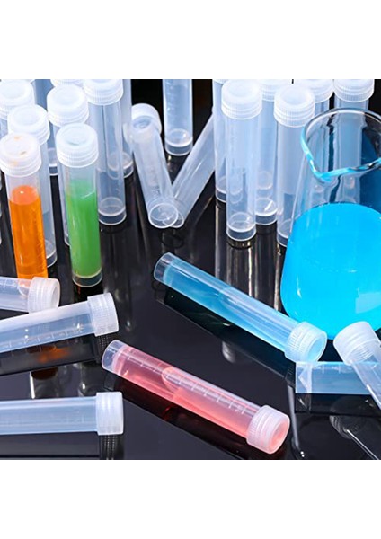100 Adet 10ML Plastik Kapaklı Test Tüpleri Flakon Mühür Kapaklı Konteyner Kapaklı Küçük Depolama Tüpleri Şeffaf Test Laboratuvarı Tüpleri (Yurt Dışından) indirimleri