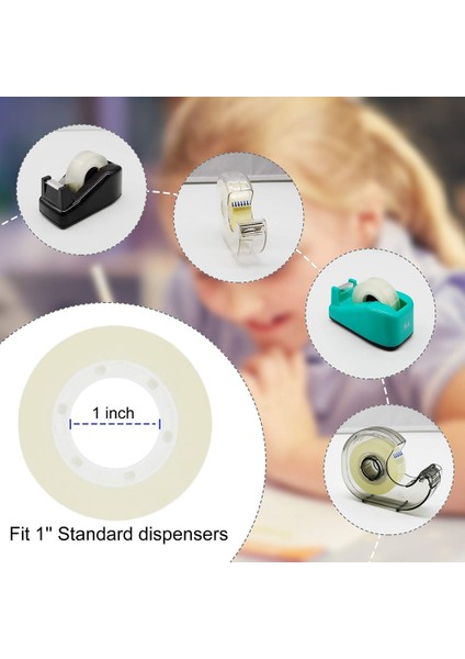 12 x Şeffaf Bant Yedekleri, Şeffaf Bant, Ofis, Ev, Okul Için Çok Amaçlı Şeffaf Parlak Bant (Yurt Dışından)