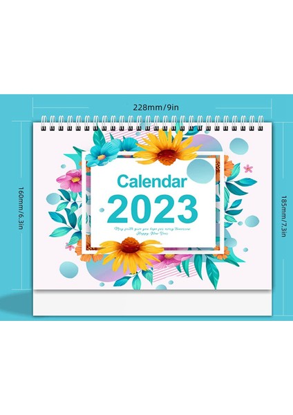 2023 Küçük Masa Takvimi, 9 Inç x 7,3 Inç Renkli Aylık Tasarımlar, Ev Veya Ofis B Için Planlama ve Düzenleme Için (Yurt Dışından)