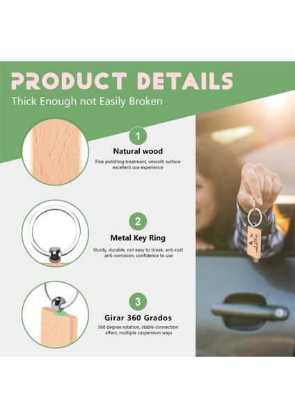 20 Adet Boş Ahşap Anahtarlık Diy Ahşap Anahtarlıklar Anahtar Etiketleri Hediyeler Sarı Dikdörtgen (Yurt Dışından) fırsatları