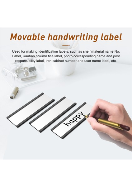 30 Adet Manyetik Etiket Tutucular, Metal Raf Için Şeffaf Plastik Koruyuculu Manyetik Veri Kartı Sahipleri (1 x 3 Inç) (Yurt Dışından) fırsatları