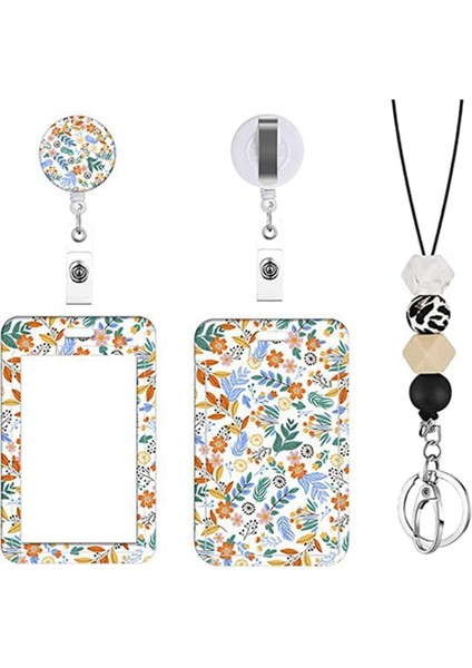 Kimlik Kartı Tutucu Için Sevimli Çiçek Boyunluklar, Boncuklu Kordon ile Kimlik Kartı Sahibi, Kimlik Kartı Tutucu Hemşire Öğretmen Ofis Hediyeleri A (Yurt Dışından)