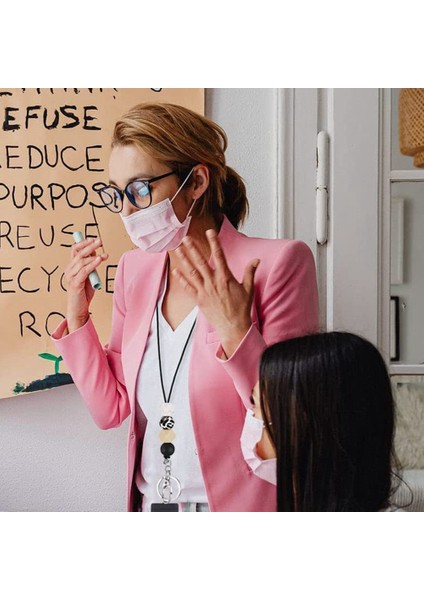 Kimlik Kartı Tutucu Için Sevimli Çiçek Boyunluklar, Boncuklu Kordon ile Kimlik Kartı Sahibi, Kimlik Kartı Tutucu Hemşire Öğretmen Ofis Hediyeleri A (Yurt Dışından) indirimleri