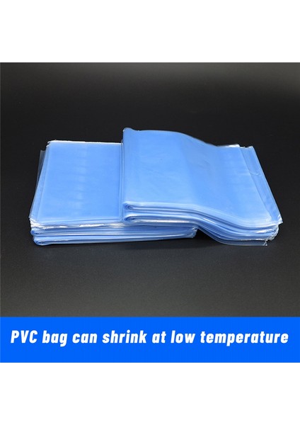 100 Adet Dıy Blower Isı Yalıtım Düz Ağız Pvc Isı Shrink Film Çanta Sarma Su Geçirmez Depolama Şeffaf Plastik Torba 11X30 cm (Yurt Dışından)