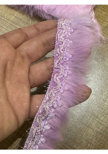 En 3 cm Lila Tüğlü Tasarım Şerit Bordür Dikiş Giyim Aksesuarı 1 Metre
