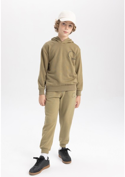 Erkek Çocuk Baskılı Beli Bağcıklı Lastikli Paça Cepli Jogger Eşofman Altı B8927A823CW modelleri
