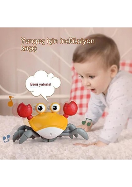 Çocuk Otomatik Kurmalı Yengeç Oyuncağı - Yeşil