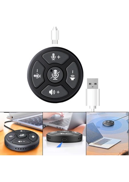 USB Konferans Mikrofonu Tak ve Çalıştır Taşınabilir Hoparl Çok Yönlü Kondenser (Yurt Dışından)