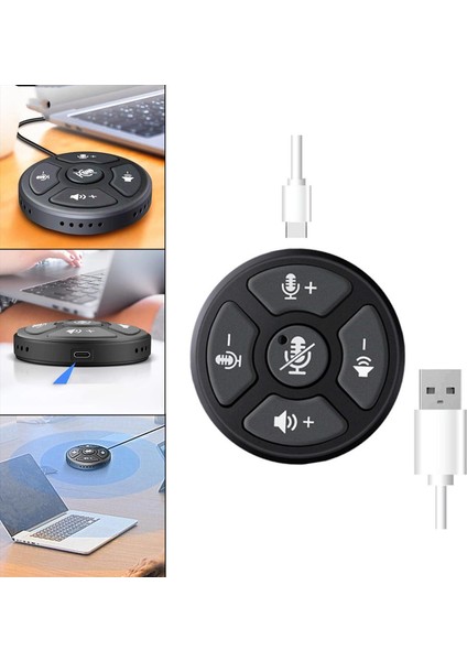 USB Konferans Mikrofonu Tak ve Çalıştır Taşınabilir Hoparl Çok Yönlü Kondenser (Yurt Dışından)