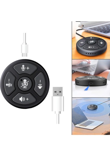 USB Konferans Mikrofonu Tak ve Çalıştır Taşınabilir Hoparl Çok Yönlü Kondenser (Yurt Dışından)