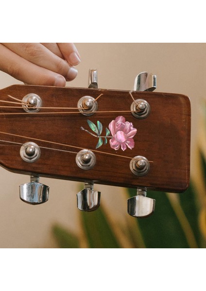 Profesyonel Çıkartmalar Fret Işaretleyiciler Akustik Için Kakma Kırmızı Çiçek (Yurt Dışından) modelleri