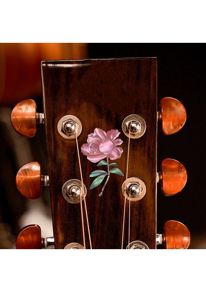 Profesyonel Çıkartmalar Fret Işaretleyiciler Akustik Için Kakma Kırmızı Çiçek (Yurt Dışından) fırsatları