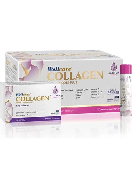 Collagen Beauty Plus Karpuz - Nane  Aromalı 5500 mg 30 Shots x 40 ml - 30 Tüp