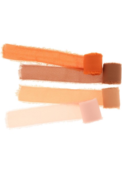 4x Saçak Ş Ipek Kurdele Buketleri Için Yıpranmış Kenarlar Ş Turuncu (Yurt Dışından)