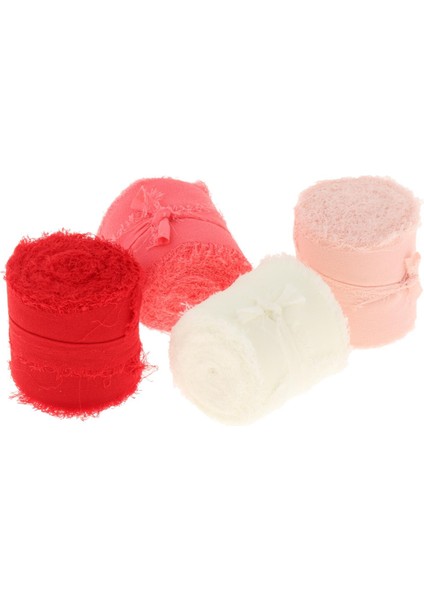 4x Saçaklı Ş Ipek Kurdele Yıpranmış Kenarlar Ş Sevgililer Günü Için Kırmızı (Yurt Dışından) fırsatları