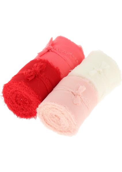 4x Saçaklı Ş Ipek Kurdele Yıpranmış Kenarlar Ş Sevgililer Günü Için Kırmızı (Yurt Dışından) indirimleri