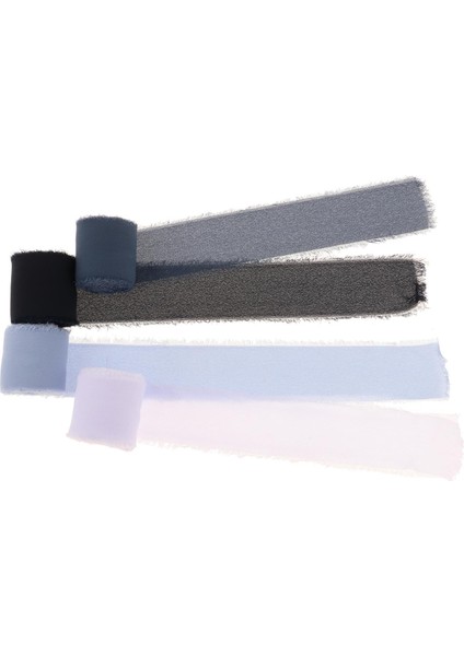 4x Saçak Ş Ipek Kurdele Buketleri Için Yıpranmış Kenarlar Ş Mavi (Yurt Dışından)