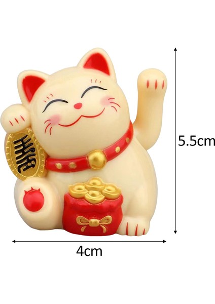 Güzel Şanslı Kedi Sallayarak Kol Ofis Raf Dekorasyonu Için Küçük Kedi Figürleri Sarı (Yurt Dışından) modelleri