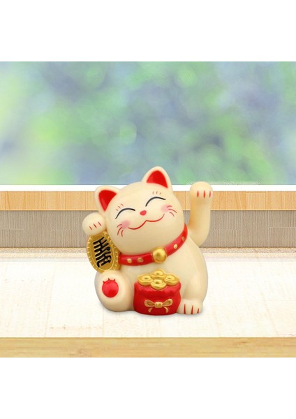 Güzel Şanslı Kedi Sallayarak Kol Ofis Raf Dekorasyonu Için Küçük Kedi Figürleri Sarı (Yurt Dışından) indirimleri