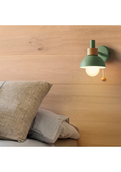 LED Duvar Lambası Anahtarı ile Ahşap Aplik Işıkları Kapalı Aydınlatma Ev Dekor Başucu Yatak Odası Oturma Odası Ampul B ile (Yurt Dışından) fiyatları