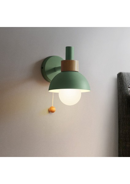 LED Duvar Lambası Anahtarı ile Ahşap Aplik Işıkları Kapalı Aydınlatma Ev Dekor Başucu Yatak Odası Oturma Odası Ampul B ile (Yurt Dışından) modelleri