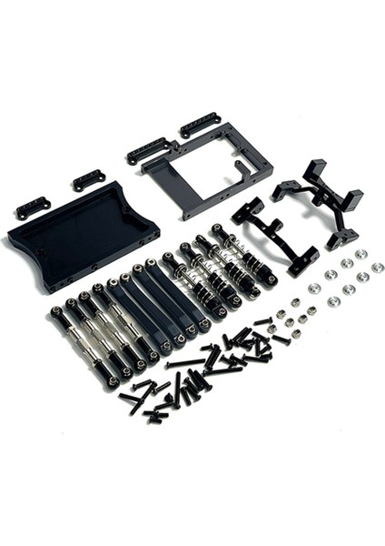 Mn D90 MN98 MN99S Metal Şasi Bağlantı Çubuğu Servo Dağı Kiriş Seti 1/12 Rc Araba Yükseltme Parçaları, Siyah (Yurt Dışından)