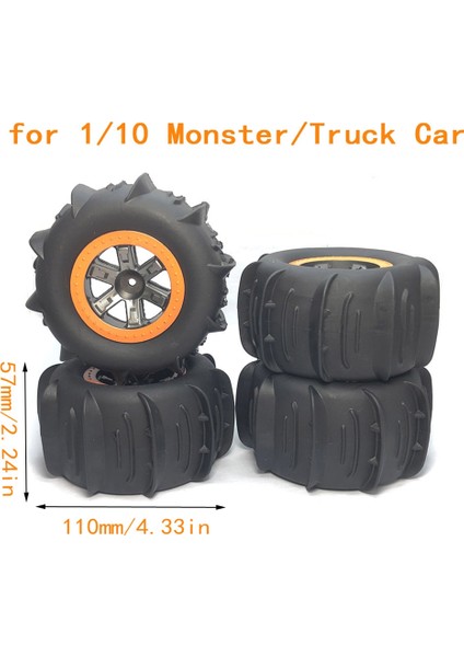 4 Adet 110MM Kürek Lastikleri Kar Kum Lastiği Tekerlek Xinlehong 9125 9116 9155 144001 124019 104009 Rc Araba Parçaları (Yurt Dışından) fırsatları