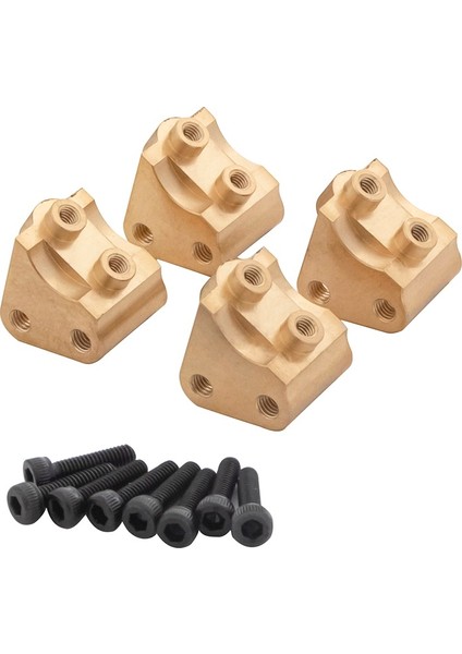 4 Adet Pirinç Ön ve Arka Aks Alt Şok Bağlantı Bağlantı Montajı Eksenel SCX10 Iı 90046 90047 1/10 Rc Paletli Araba Parçaları (Yurt Dışından)