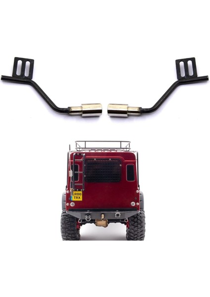 Metal Simülasyon Egzoz Borusu Gaz Havalandırma Trx4 SCX10 Rc Paletli Araba Yükseltme Parçaları (Yurt Dışından)